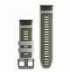 QuickFit 26mm Watch Bands-Fog Gray/Moss Silicone - 010-13281-08 - Garmin